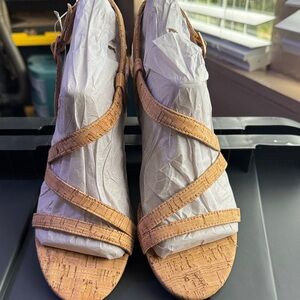 Kim Rogers Cork Strappy Sandals